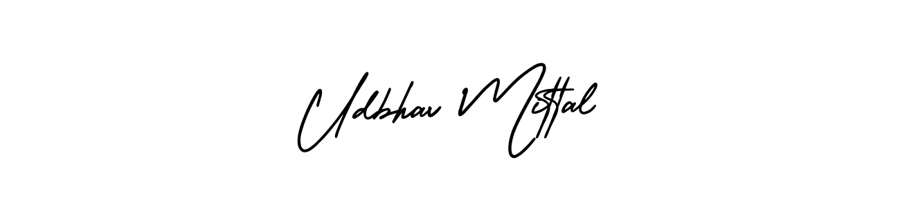 How to make Udbhav Mittal name signature. Use AmerikaSignatureDemo-Regular style for creating short signs online. This is the latest handwritten sign. Udbhav Mittal signature style 3 images and pictures png