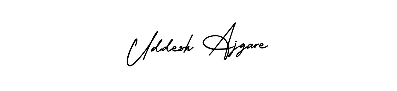 How to Draw Uddesh Ajgare signature style? AmerikaSignatureDemo-Regular is a latest design signature styles for name Uddesh Ajgare. Uddesh Ajgare signature style 3 images and pictures png