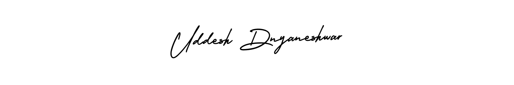 Uddesh Dnyaneshwar stylish signature style. Best Handwritten Sign (AmerikaSignatureDemo-Regular) for my name. Handwritten Signature Collection Ideas for my name Uddesh Dnyaneshwar. Uddesh Dnyaneshwar signature style 3 images and pictures png
