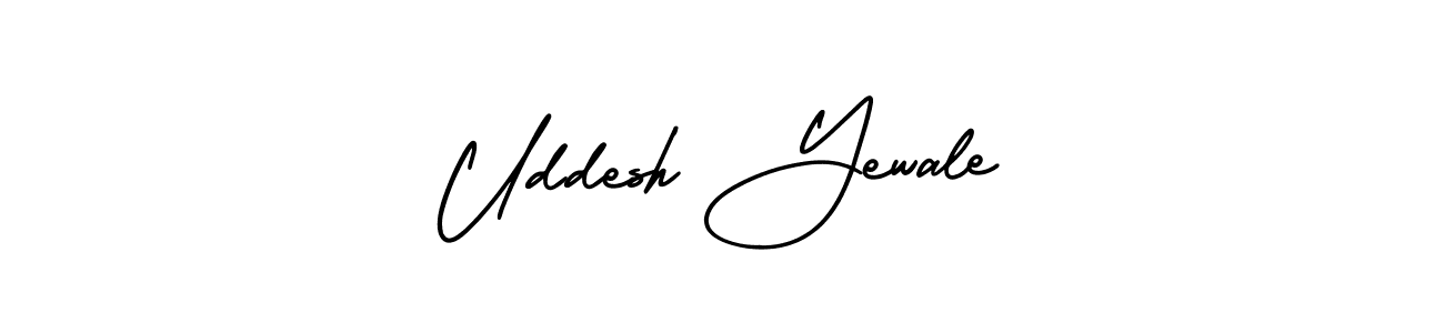How to Draw Uddesh Yewale signature style? AmerikaSignatureDemo-Regular is a latest design signature styles for name Uddesh Yewale. Uddesh Yewale signature style 3 images and pictures png