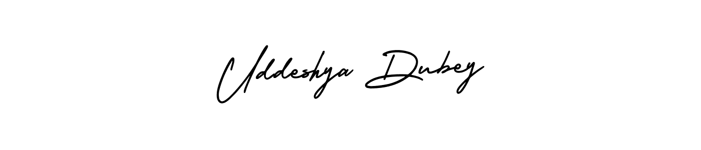 How to make Uddeshya Dubey signature? AmerikaSignatureDemo-Regular is a professional autograph style. Create handwritten signature for Uddeshya Dubey name. Uddeshya Dubey signature style 3 images and pictures png