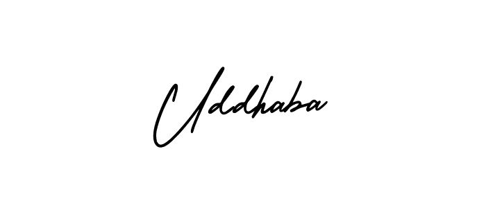 Make a beautiful signature design for name Uddhaba. With this signature (AmerikaSignatureDemo-Regular) style, you can create a handwritten signature for free. Uddhaba signature style 3 images and pictures png