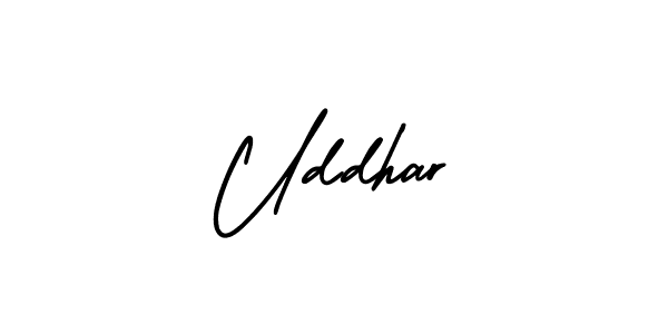 Uddhar stylish signature style. Best Handwritten Sign (AmerikaSignatureDemo-Regular) for my name. Handwritten Signature Collection Ideas for my name Uddhar. Uddhar signature style 3 images and pictures png