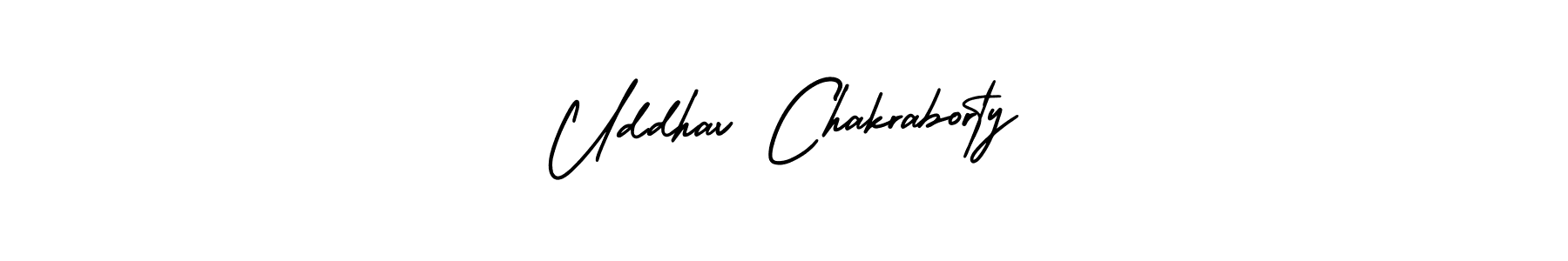 AmerikaSignatureDemo-Regular is a professional signature style that is perfect for those who want to add a touch of class to their signature. It is also a great choice for those who want to make their signature more unique. Get Uddhav Chakraborty name to fancy signature for free. Uddhav Chakraborty signature style 3 images and pictures png