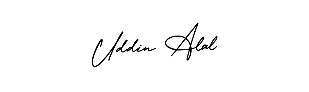 Make a beautiful signature design for name Uddin Alal. Use this online signature maker to create a handwritten signature for free. Uddin Alal signature style 3 images and pictures png