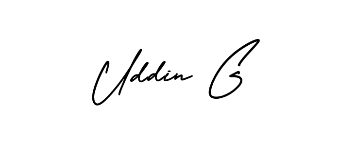 It looks lik you need a new signature style for name Uddin G. Design unique handwritten (AmerikaSignatureDemo-Regular) signature with our free signature maker in just a few clicks. Uddin G signature style 3 images and pictures png