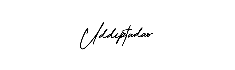 Uddiptadas stylish signature style. Best Handwritten Sign (AmerikaSignatureDemo-Regular) for my name. Handwritten Signature Collection Ideas for my name Uddiptadas. Uddiptadas signature style 3 images and pictures png