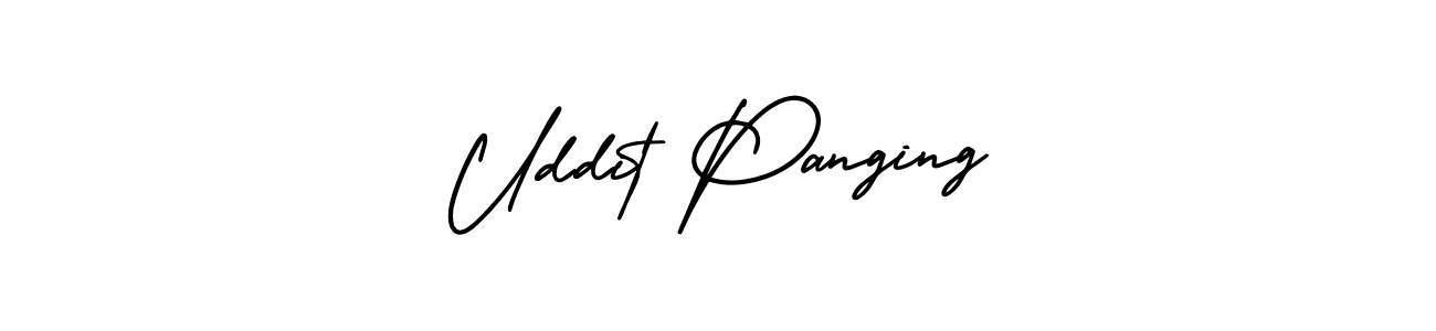 Also You can easily find your signature by using the search form. We will create Uddit Panging name handwritten signature images for you free of cost using AmerikaSignatureDemo-Regular sign style. Uddit Panging signature style 3 images and pictures png