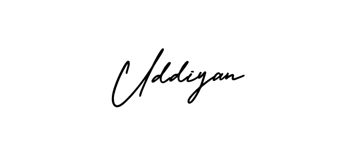 This is the best signature style for the Uddiyan name. Also you like these signature font (AmerikaSignatureDemo-Regular). Mix name signature. Uddiyan signature style 3 images and pictures png