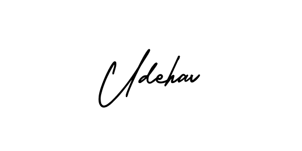 Create a beautiful signature design for name Udehav. With this signature (AmerikaSignatureDemo-Regular) fonts, you can make a handwritten signature for free. Udehav signature style 3 images and pictures png