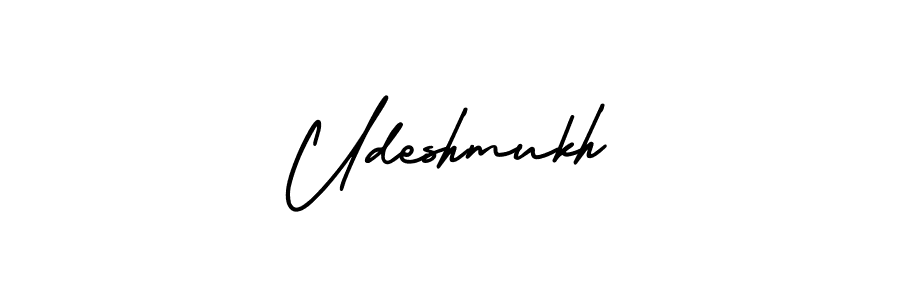 How to make Udeshmukh signature? AmerikaSignatureDemo-Regular is a professional autograph style. Create handwritten signature for Udeshmukh name. Udeshmukh signature style 3 images and pictures png