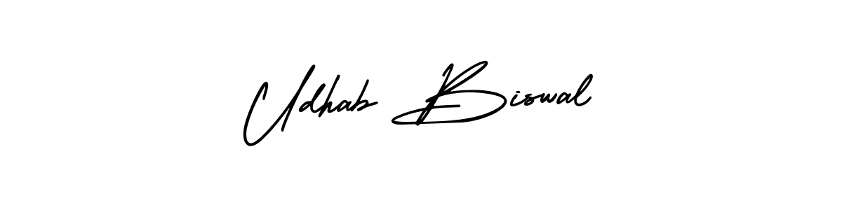 AmerikaSignatureDemo-Regular is a professional signature style that is perfect for those who want to add a touch of class to their signature. It is also a great choice for those who want to make their signature more unique. Get Udhab Biswal name to fancy signature for free. Udhab Biswal signature style 3 images and pictures png