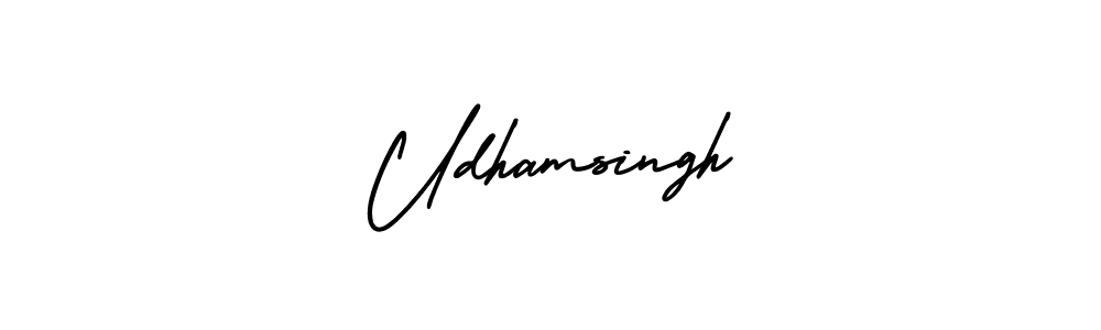 Make a beautiful signature design for name Udhamsingh. With this signature (AmerikaSignatureDemo-Regular) style, you can create a handwritten signature for free. Udhamsingh signature style 3 images and pictures png
