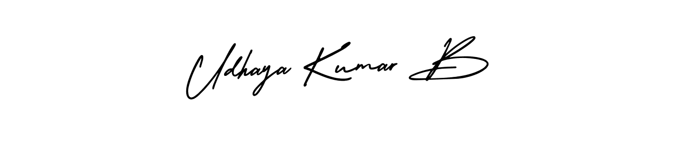 How to make Udhaya Kumar B signature? AmerikaSignatureDemo-Regular is a professional autograph style. Create handwritten signature for Udhaya Kumar B name. Udhaya Kumar B signature style 3 images and pictures png