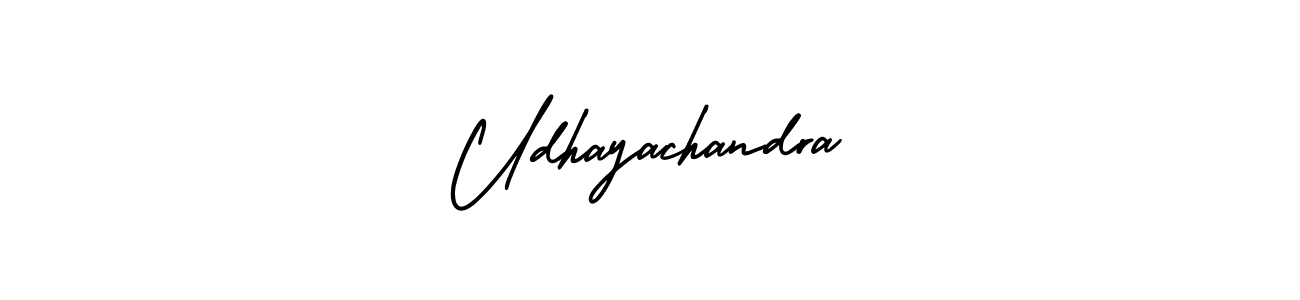 Use a signature maker to create a handwritten signature online. With this signature software, you can design (AmerikaSignatureDemo-Regular) your own signature for name Udhayachandra. Udhayachandra signature style 3 images and pictures png