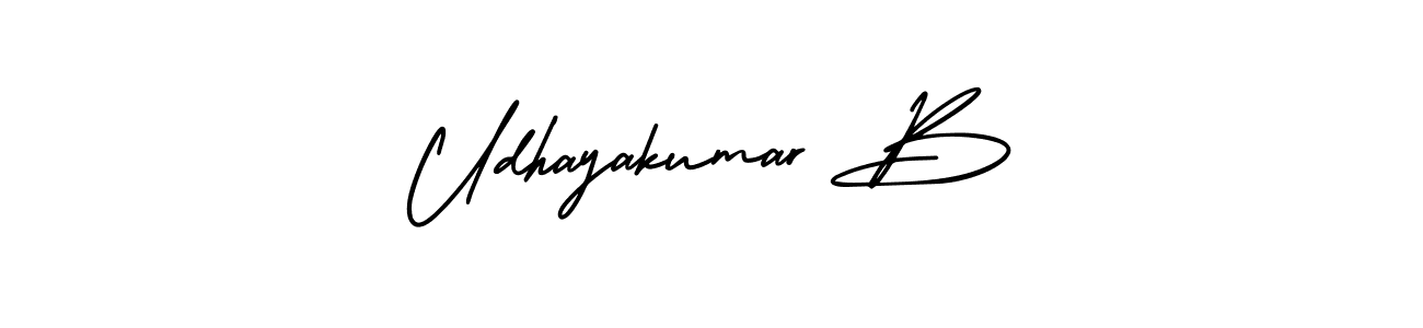 Create a beautiful signature design for name Udhayakumar B. With this signature (AmerikaSignatureDemo-Regular) fonts, you can make a handwritten signature for free. Udhayakumar B signature style 3 images and pictures png