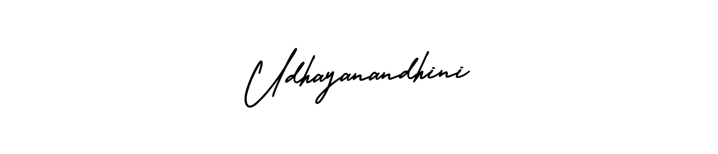 The best way (AmerikaSignatureDemo-Regular) to make a short signature is to pick only two or three words in your name. The name Udhayanandhini include a total of six letters. For converting this name. Udhayanandhini signature style 3 images and pictures png