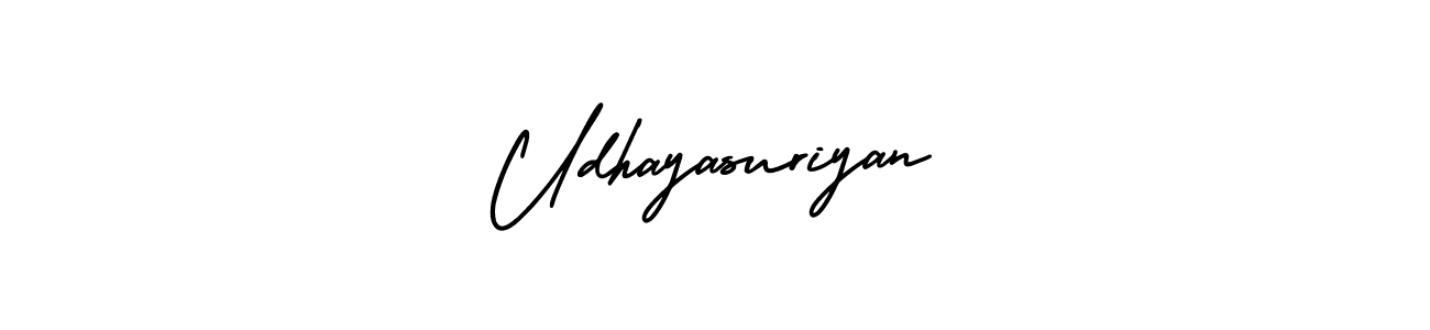 You should practise on your own different ways (AmerikaSignatureDemo-Regular) to write your name (Udhayasuriyan) in signature. don't let someone else do it for you. Udhayasuriyan signature style 3 images and pictures png