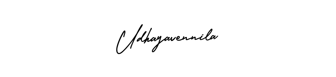 The best way (AmerikaSignatureDemo-Regular) to make a short signature is to pick only two or three words in your name. The name Udhayavennila include a total of six letters. For converting this name. Udhayavennila signature style 3 images and pictures png