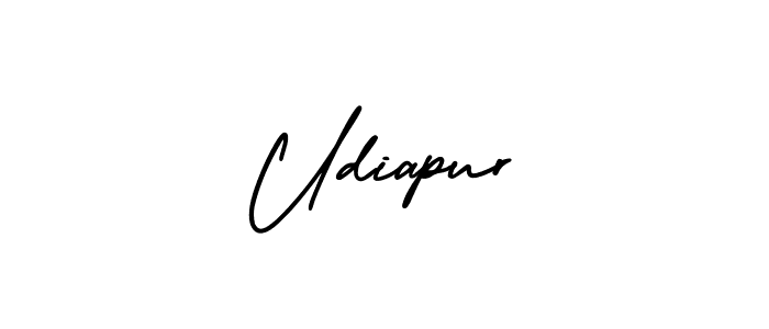 You should practise on your own different ways (AmerikaSignatureDemo-Regular) to write your name (Udiapur) in signature. don't let someone else do it for you. Udiapur signature style 3 images and pictures png