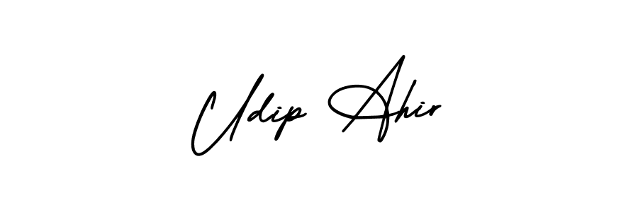 Best and Professional Signature Style for Udip Ahir. AmerikaSignatureDemo-Regular Best Signature Style Collection. Udip Ahir signature style 3 images and pictures png