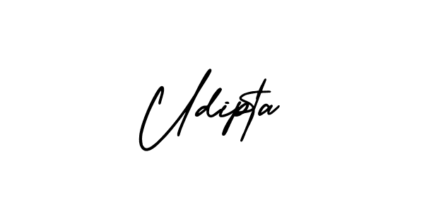 Create a beautiful signature design for name Udipta. With this signature (AmerikaSignatureDemo-Regular) fonts, you can make a handwritten signature for free. Udipta signature style 3 images and pictures png