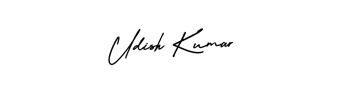 Create a beautiful signature design for name Udish Kumar. With this signature (AmerikaSignatureDemo-Regular) fonts, you can make a handwritten signature for free. Udish Kumar signature style 3 images and pictures png