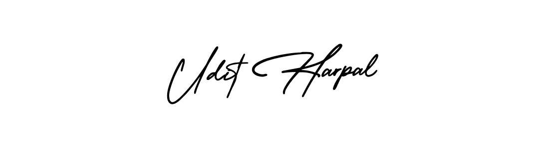 How to make Udit Harpal name signature. Use AmerikaSignatureDemo-Regular style for creating short signs online. This is the latest handwritten sign. Udit Harpal signature style 3 images and pictures png