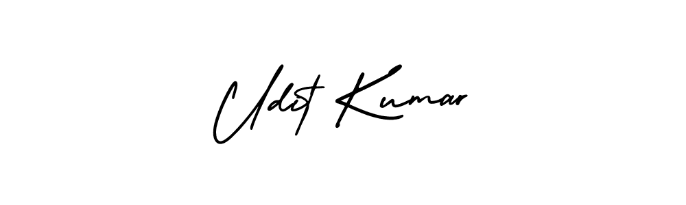 You should practise on your own different ways (AmerikaSignatureDemo-Regular) to write your name (Udit Kumar) in signature. don't let someone else do it for you. Udit Kumar signature style 3 images and pictures png