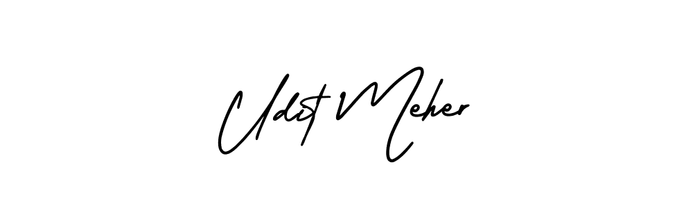 It looks lik you need a new signature style for name Udit Meher. Design unique handwritten (AmerikaSignatureDemo-Regular) signature with our free signature maker in just a few clicks. Udit Meher signature style 3 images and pictures png