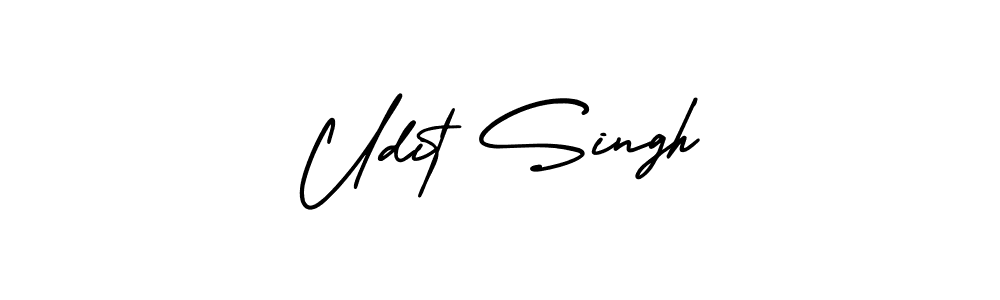You should practise on your own different ways (AmerikaSignatureDemo-Regular) to write your name (Udit Singh) in signature. don't let someone else do it for you. Udit Singh signature style 3 images and pictures png