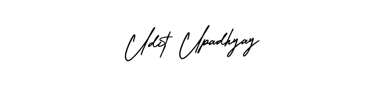 Make a beautiful signature design for name Udit Upadhyay. With this signature (AmerikaSignatureDemo-Regular) style, you can create a handwritten signature for free. Udit Upadhyay signature style 3 images and pictures png