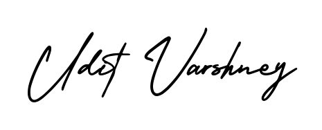 Generate high-definition signature styles for Udit Varshney. The AmerikaSignatureDemo-Regular typeface ensures crisp legibility and sophisticated design. Udit Varshney signature style 3 images and pictures png