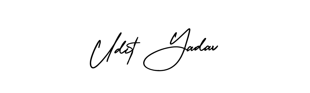 Design your own signature with our free online signature maker. With this signature software, you can create a handwritten (AmerikaSignatureDemo-Regular) signature for name Udit Yadav. Udit Yadav signature style 3 images and pictures png