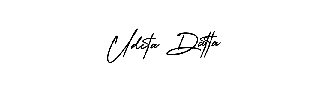 How to make Udita Datta signature? AmerikaSignatureDemo-Regular is a professional autograph style. Create handwritten signature for Udita Datta name. Udita Datta signature style 3 images and pictures png