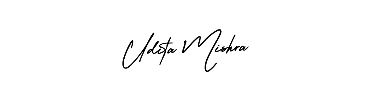 How to Draw Udita Mishra signature style? AmerikaSignatureDemo-Regular is a latest design signature styles for name Udita Mishra. Udita Mishra signature style 3 images and pictures png