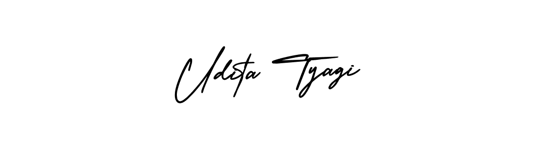 How to make Udita Tyagi signature? AmerikaSignatureDemo-Regular is a professional autograph style. Create handwritten signature for Udita Tyagi name. Udita Tyagi signature style 3 images and pictures png