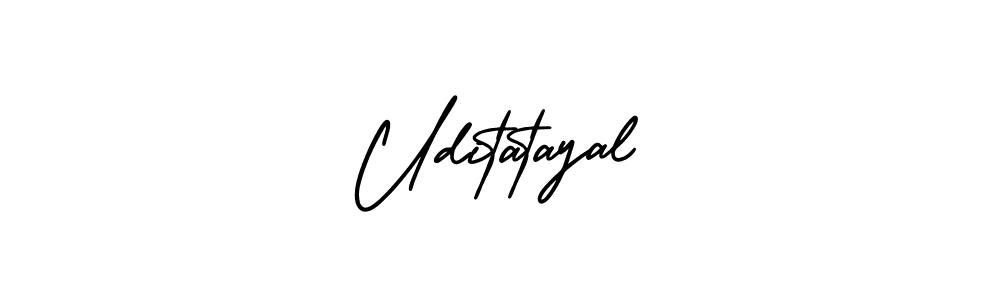 Use a signature maker to create a handwritten signature online. With this signature software, you can design (AmerikaSignatureDemo-Regular) your own signature for name Uditatayal. Uditatayal signature style 3 images and pictures png