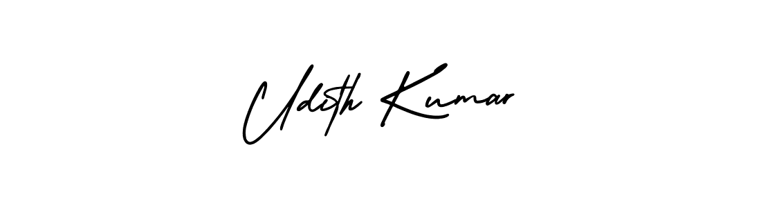 You should practise on your own different ways (AmerikaSignatureDemo-Regular) to write your name (Udith Kumar) in signature. don't let someone else do it for you. Udith Kumar signature style 3 images and pictures png