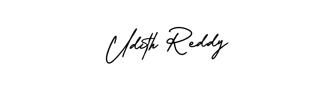 Use a signature maker to create a handwritten signature online. With this signature software, you can design (AmerikaSignatureDemo-Regular) your own signature for name Udith Reddy. Udith Reddy signature style 3 images and pictures png