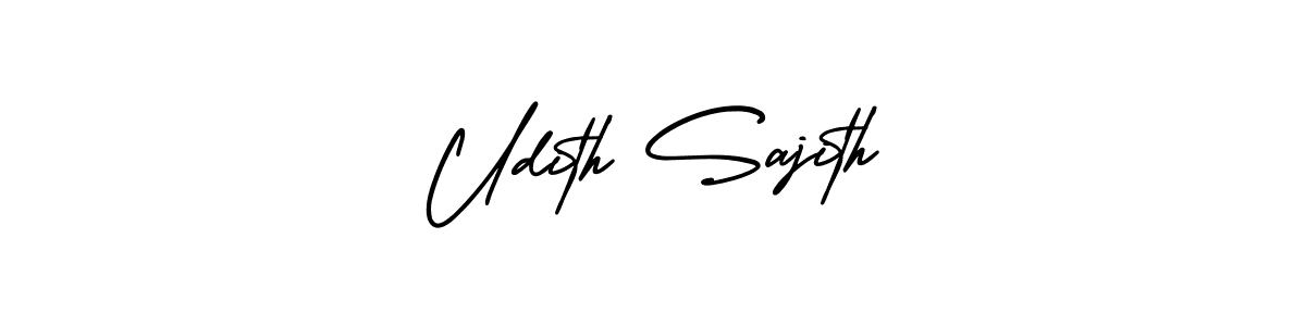 Similarly AmerikaSignatureDemo-Regular is the best handwritten signature design. Signature creator online .You can use it as an online autograph creator for name Udith Sajith. Udith Sajith signature style 3 images and pictures png
