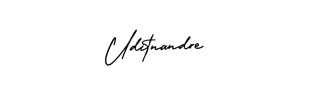 Use a signature maker to create a handwritten signature online. With this signature software, you can design (AmerikaSignatureDemo-Regular) your own signature for name Uditnandre. Uditnandre signature style 3 images and pictures png