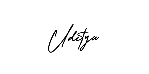 How to make Uditya signature? AmerikaSignatureDemo-Regular is a professional autograph style. Create handwritten signature for Uditya name. Uditya signature style 3 images and pictures png