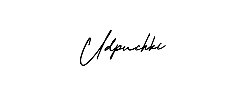 This is the best signature style for the Udpuchki name. Also you like these signature font (AmerikaSignatureDemo-Regular). Mix name signature. Udpuchki signature style 3 images and pictures png