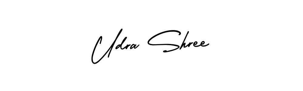 Use a signature maker to create a handwritten signature online. With this signature software, you can design (AmerikaSignatureDemo-Regular) your own signature for name Udra Shree. Udra Shree signature style 3 images and pictures png