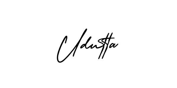 This is the best signature style for the Udutta name. Also you like these signature font (AmerikaSignatureDemo-Regular). Mix name signature. Udutta signature style 3 images and pictures png