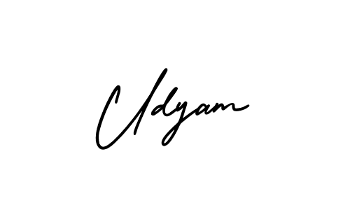 Udyam stylish signature style. Best Handwritten Sign (AmerikaSignatureDemo-Regular) for my name. Handwritten Signature Collection Ideas for my name Udyam. Udyam signature style 3 images and pictures png