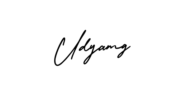 Design your own signature with our free online signature maker. With this signature software, you can create a handwritten (AmerikaSignatureDemo-Regular) signature for name Udyamg. Udyamg signature style 3 images and pictures png