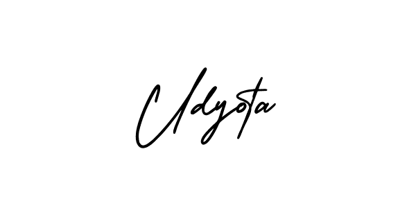 How to make Udyota signature? AmerikaSignatureDemo-Regular is a professional autograph style. Create handwritten signature for Udyota name. Udyota signature style 3 images and pictures png