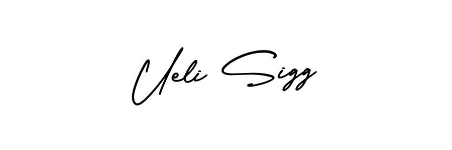 Ueli Sigg stylish signature style. Best Handwritten Sign (AmerikaSignatureDemo-Regular) for my name. Handwritten Signature Collection Ideas for my name Ueli Sigg. Ueli Sigg signature style 3 images and pictures png